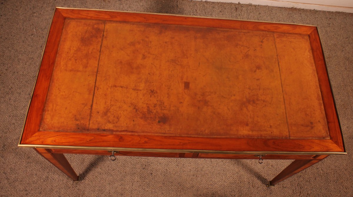 Louis XVI Period Marquetry Desk - 18th Century-photo-8