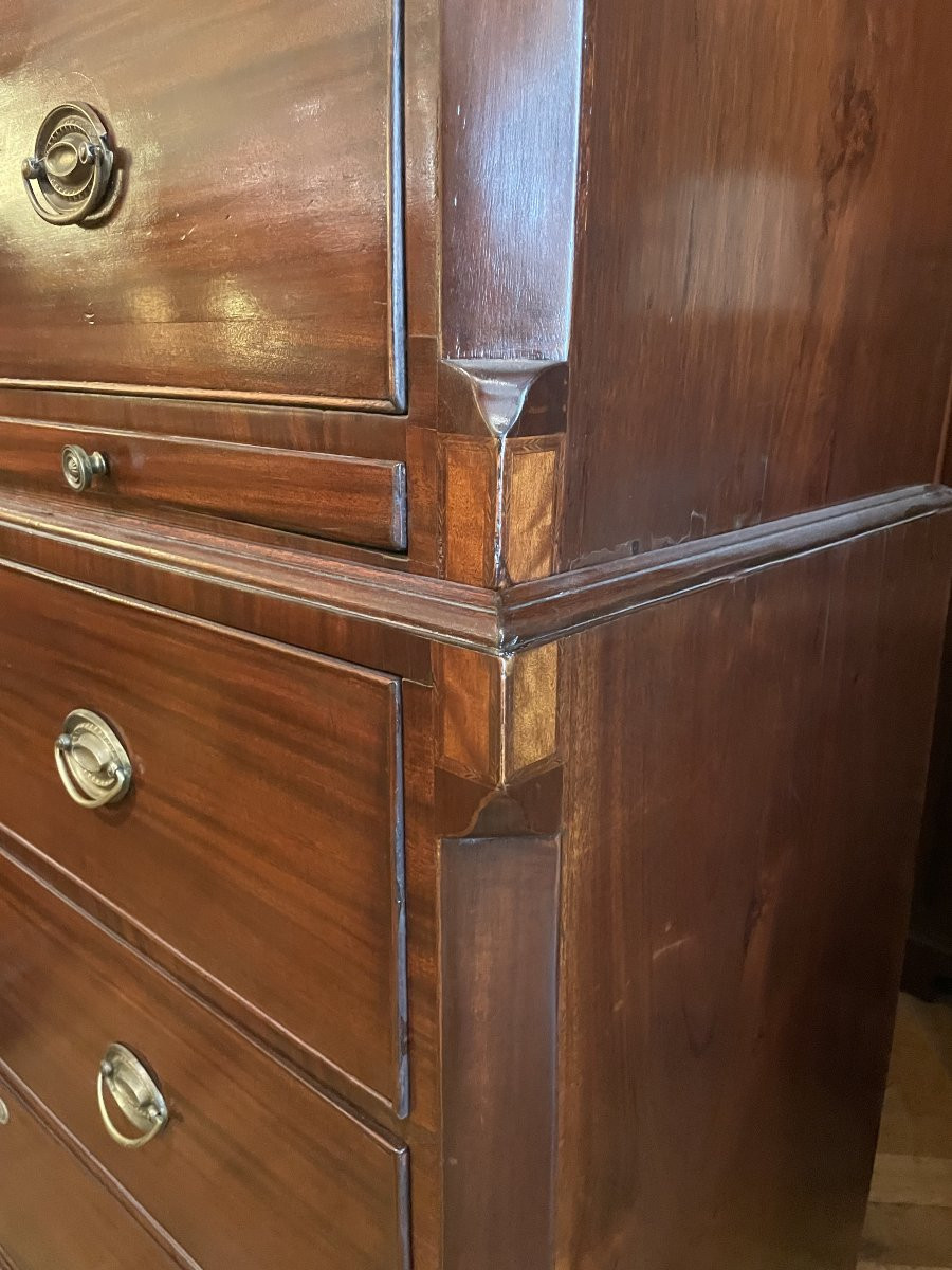 tallboy dit chest on chest en acajou -18° siècle-photo-4