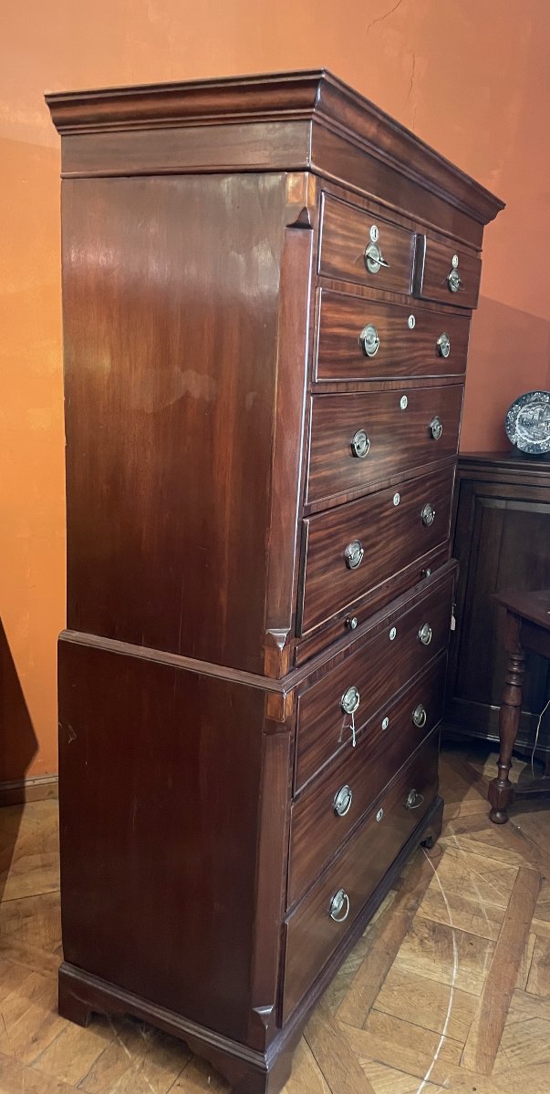 tallboy dit chest on chest en acajou -18° siècle-photo-8