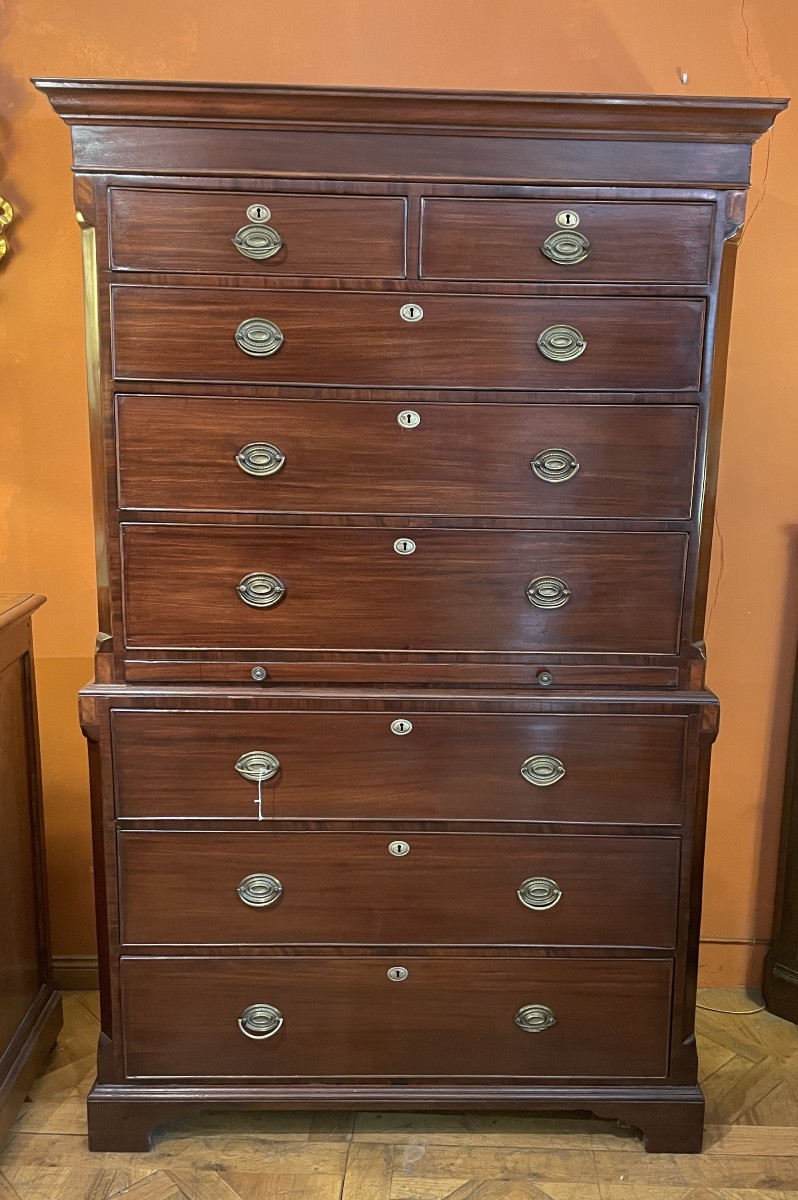 tallboy dit chest on chest en acajou -18° siècle