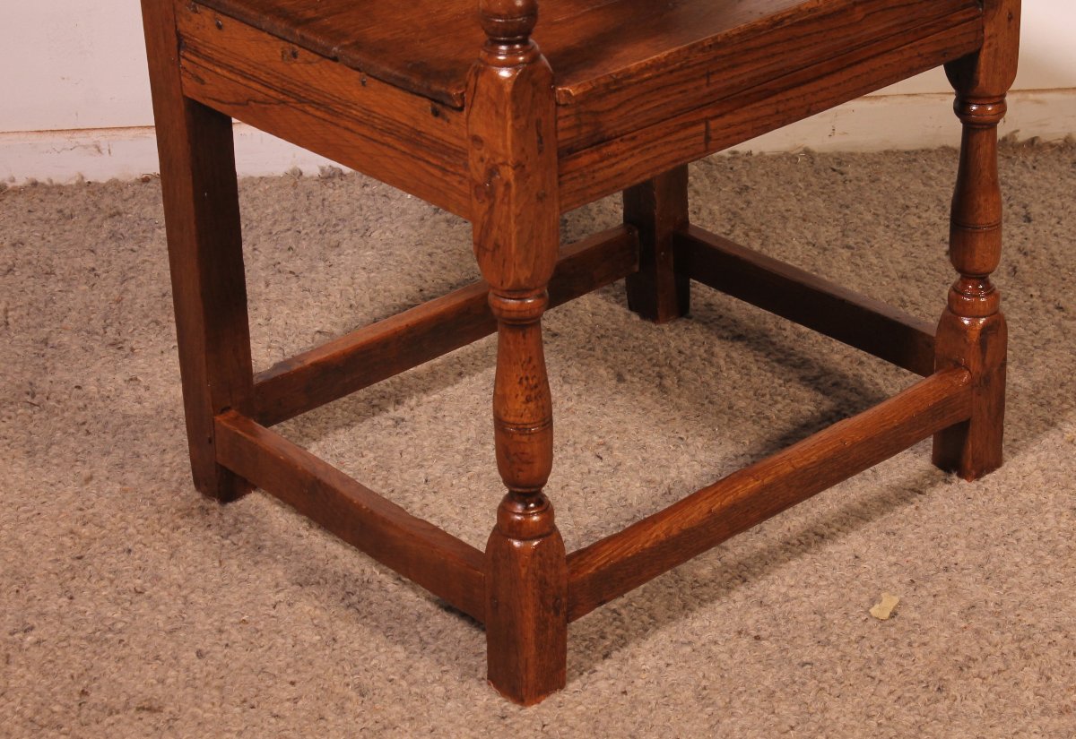 fauteuil haute époque en chêne - 17° siècle-photo-3