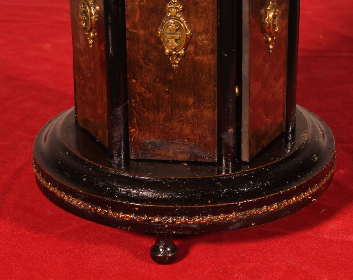 Cave à Cigares Napoléon III En Bois Noirci Et Laiton-photo-3