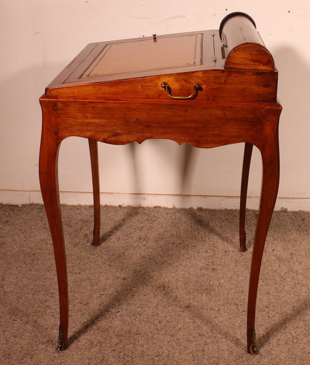 Napoleon III Period Walnut Desk/games Table-photo-3