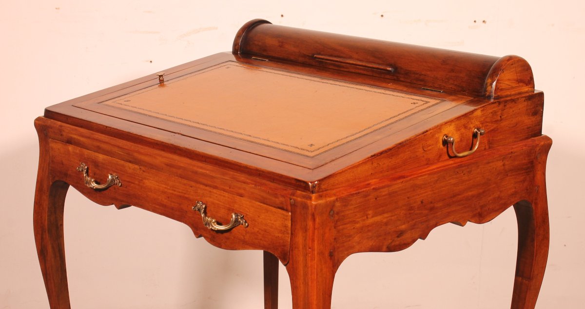 Napoleon III Period Walnut Desk/games Table-photo-5