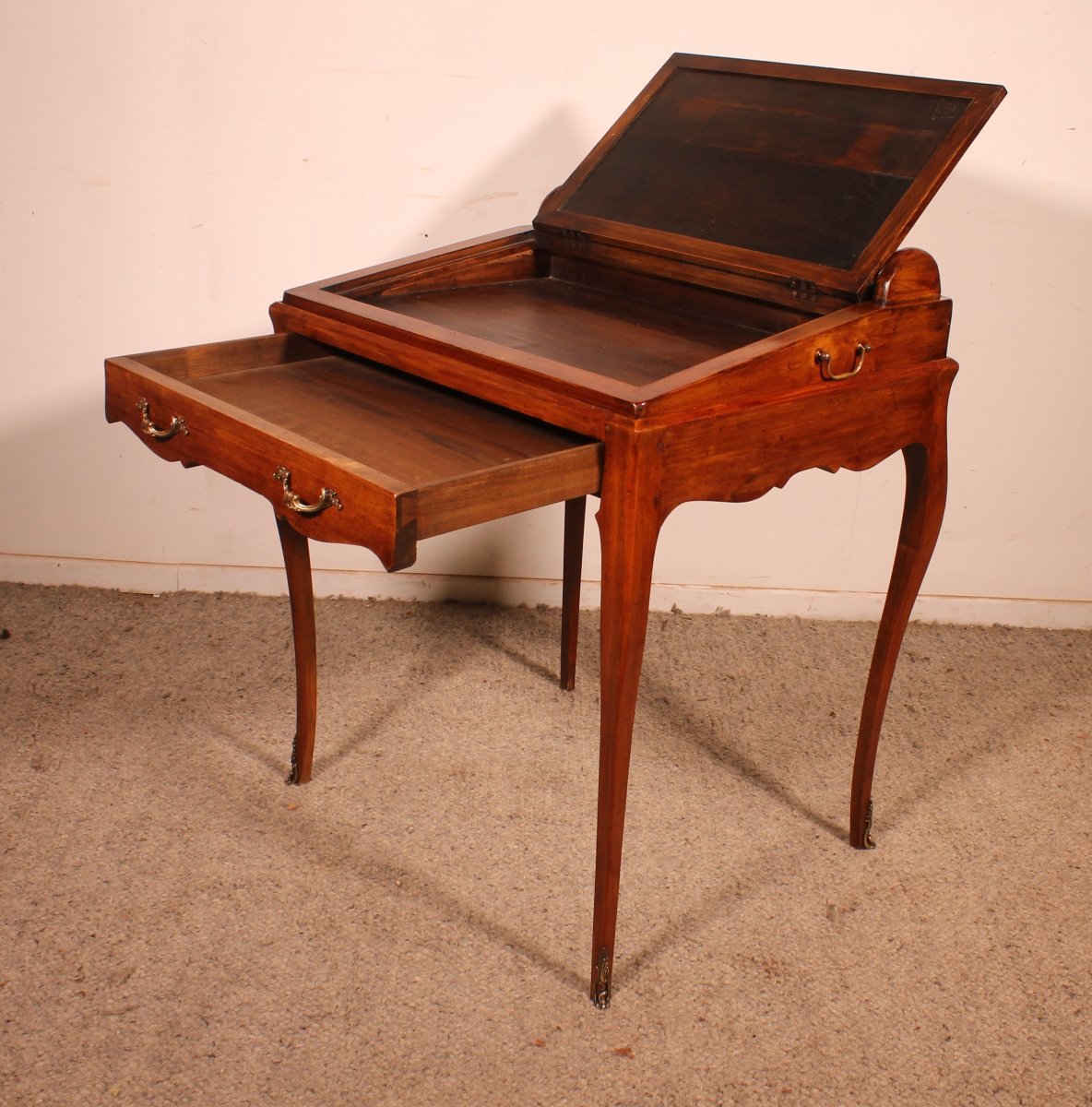 Napoleon III Period Walnut Desk/games Table-photo-6