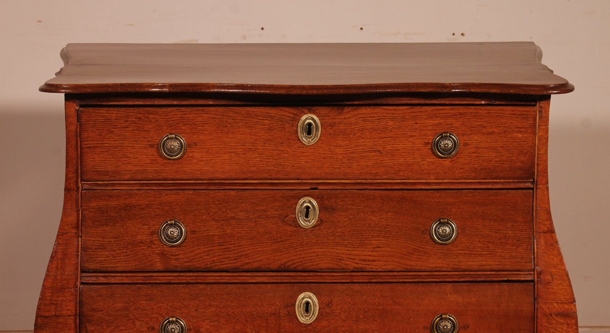 commode hollandaise galbée en chêne - 18° siècle-photo-2