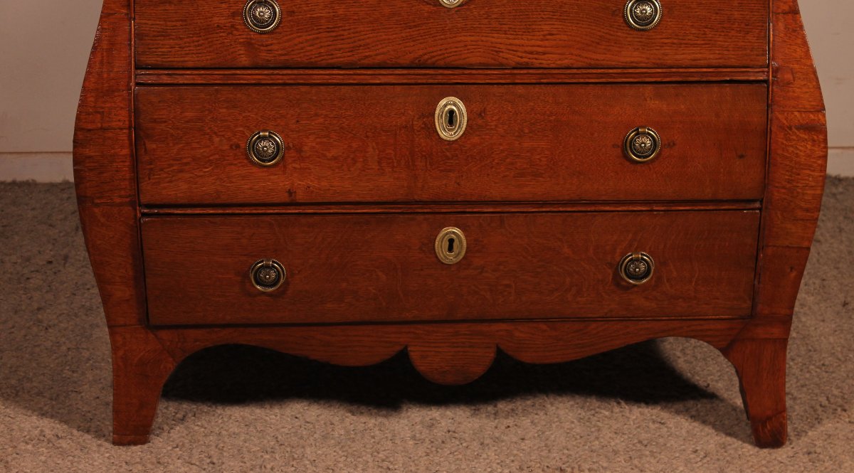 commode hollandaise galbée en chêne - 18° siècle-photo-3