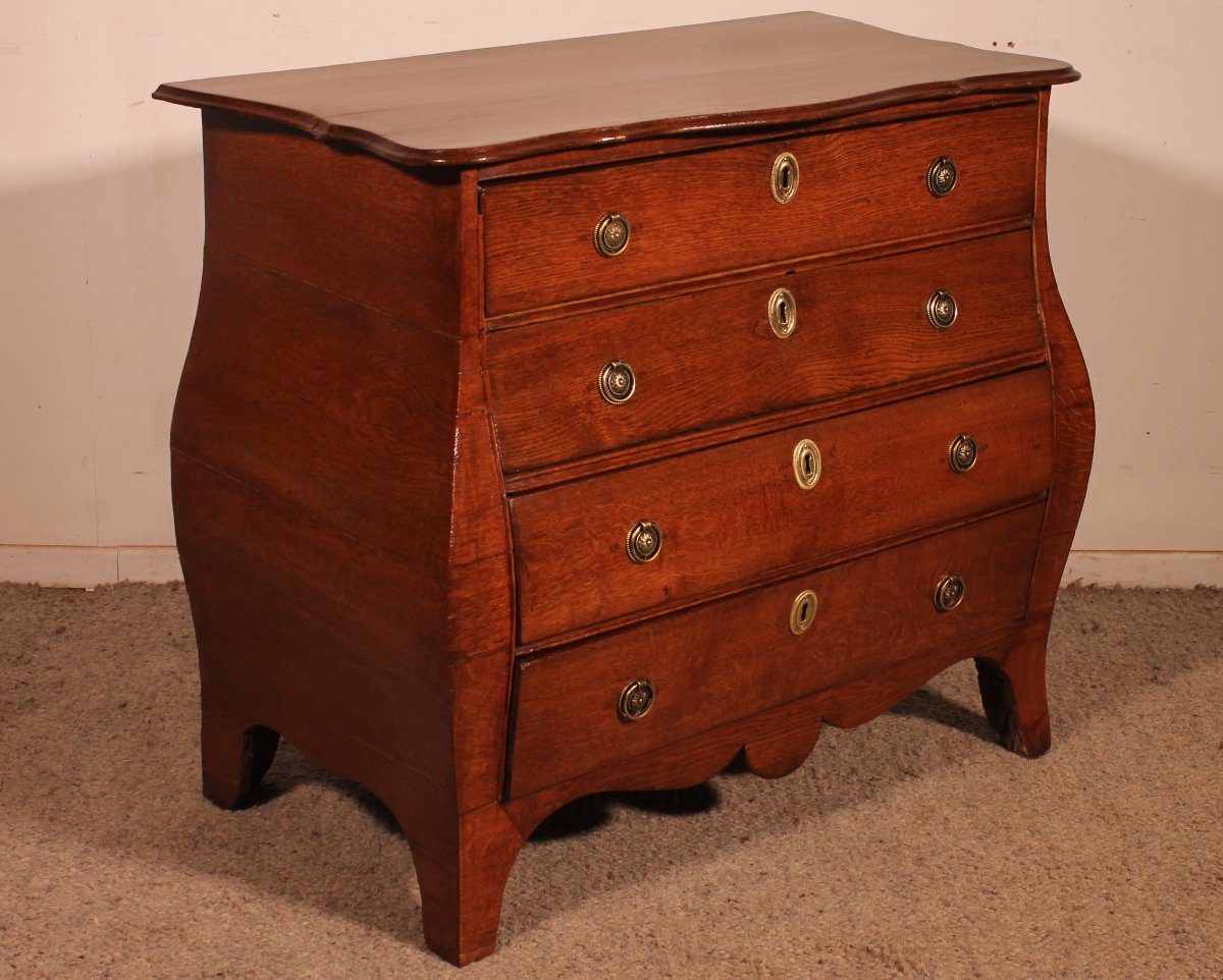 commode hollandaise galbée en chêne - 18° siècle-photo-1