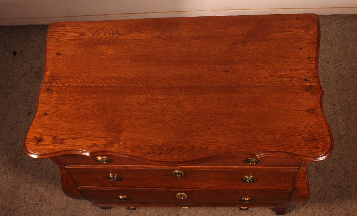 commode hollandaise galbée en chêne - 18° siècle-photo-8