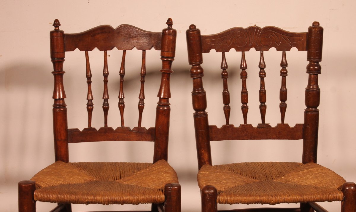 2 Oak Chairs - 19th Century-photo-3