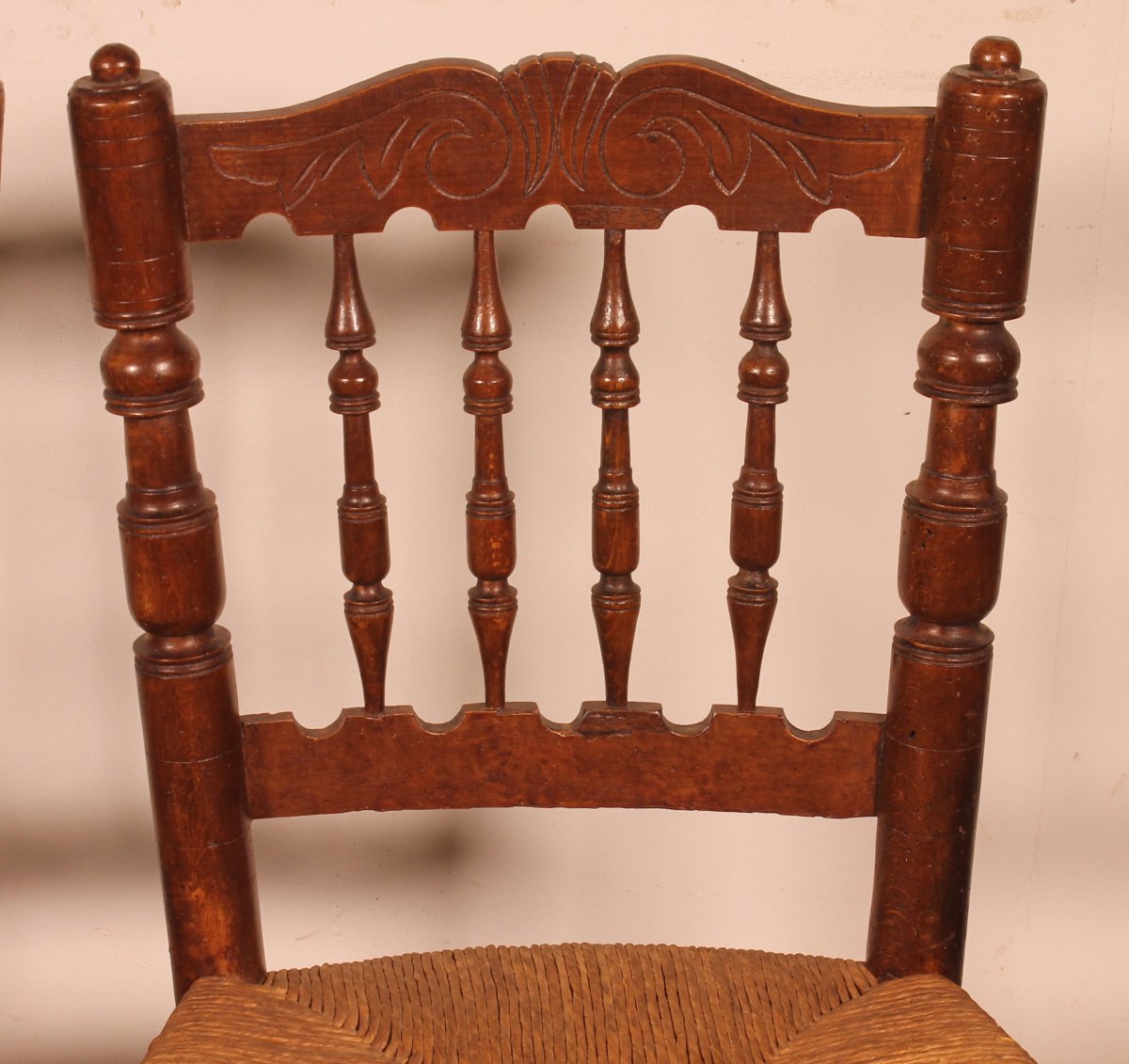 2 Oak Chairs - 19th Century-photo-4