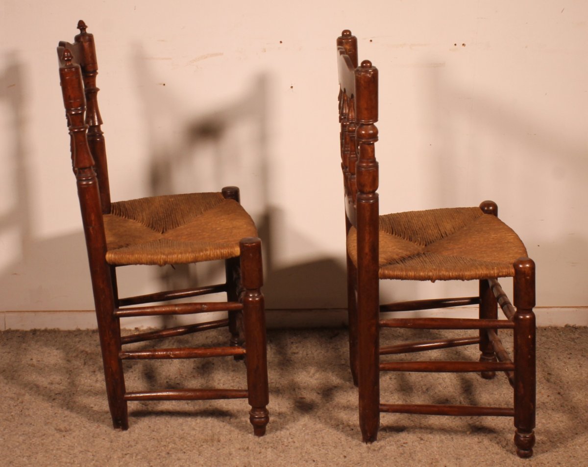 2 Oak Chairs - 19th Century-photo-3