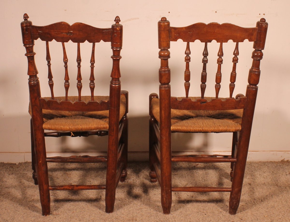 2 Oak Chairs - 19th Century-photo-4
