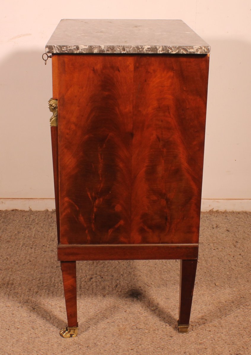 Small Mahogany Empire Style Commode-photo-3