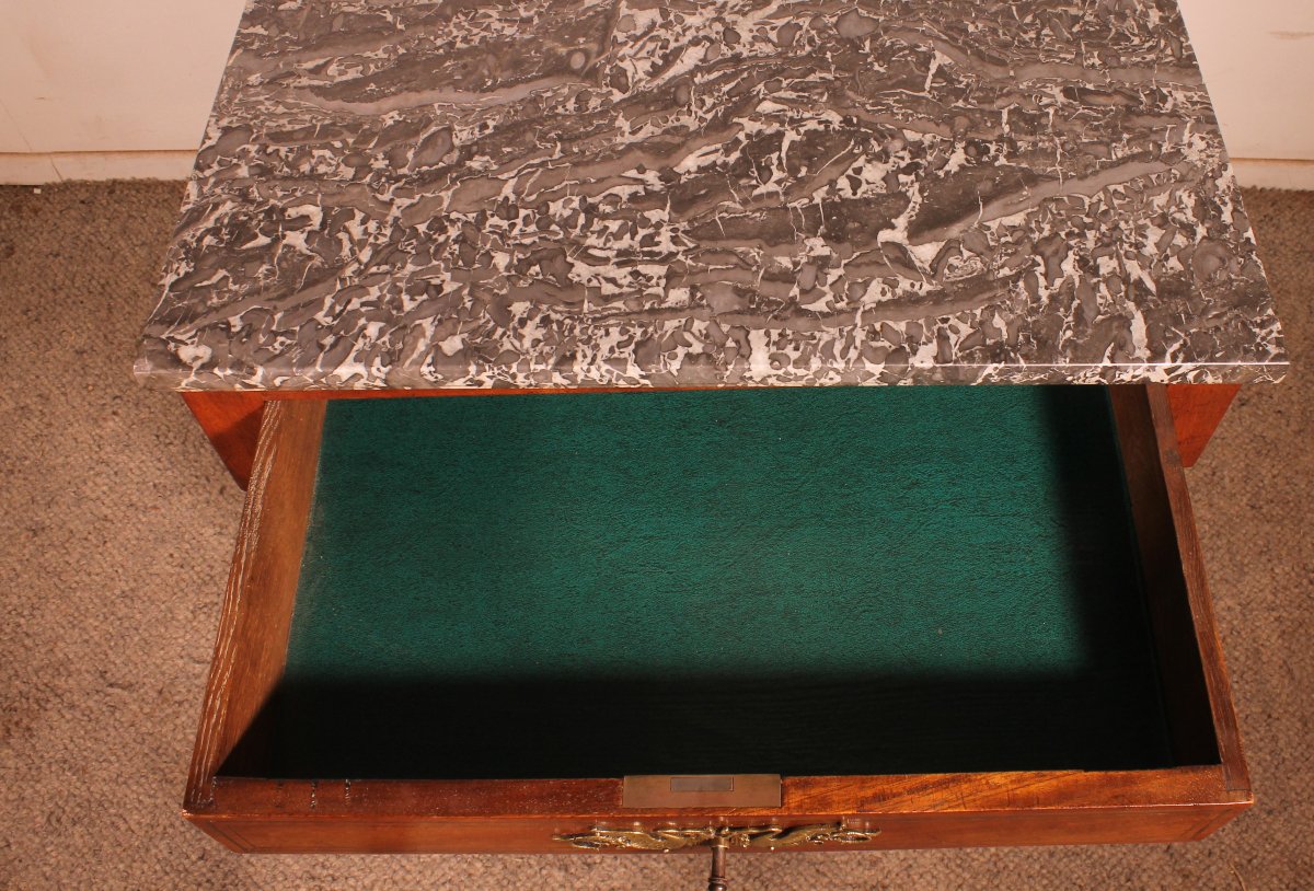 Small Mahogany Empire Style Commode-photo-8