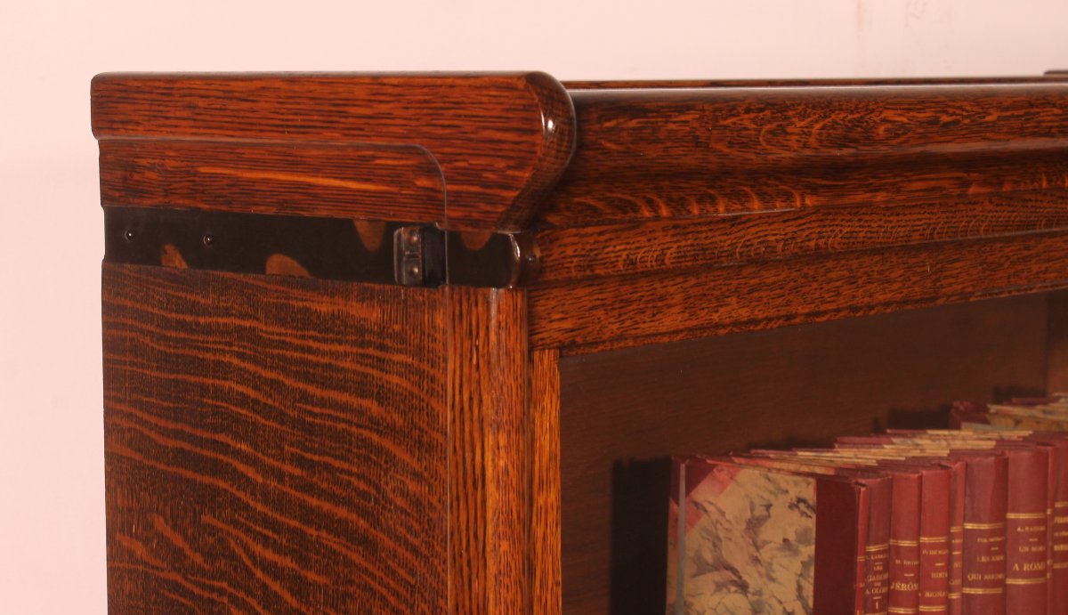 Globe Wernicke London Known As Waterfall Bookcase In Oak - 3 Elements-photo-1