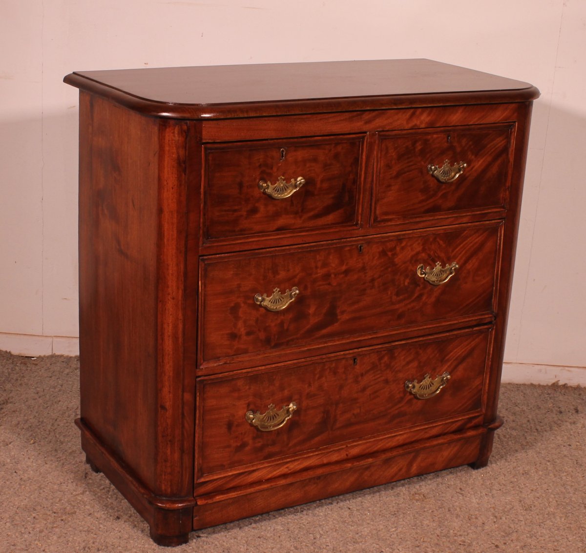 Small Mahogany Chest Of Drawers - 19th Century-photo-1