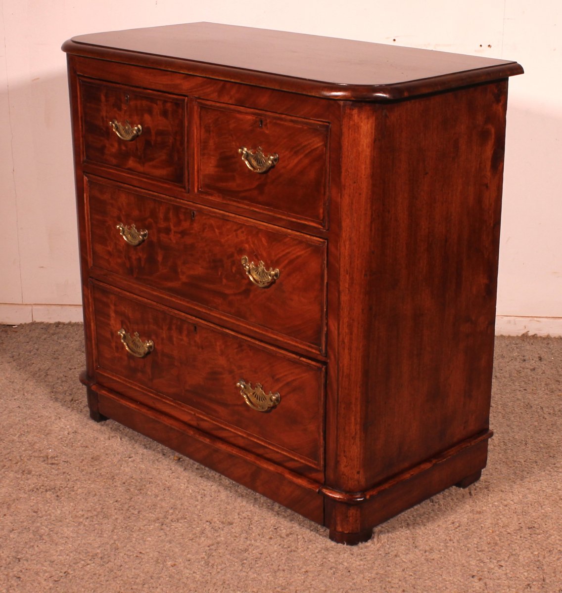 Small Mahogany Chest Of Drawers - 19th Century-photo-6