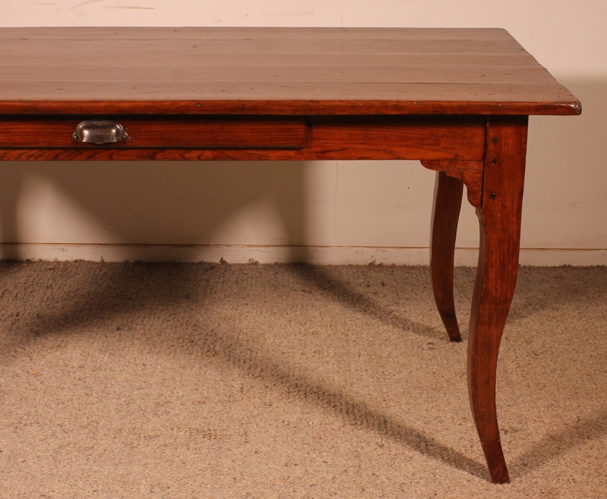 Louis XV Oak Table, Late 18th Century-photo-3