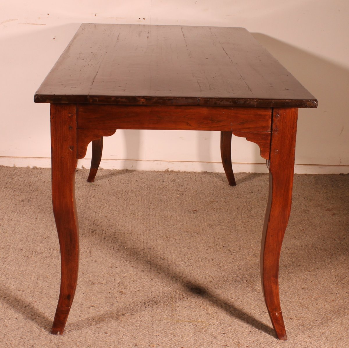Louis XV Oak Table, Late 18th Century-photo-2