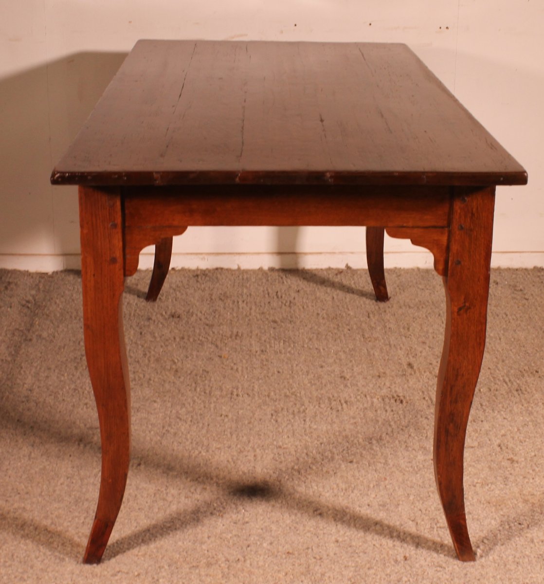 Louis XV Oak Table, Late 18th Century-photo-4