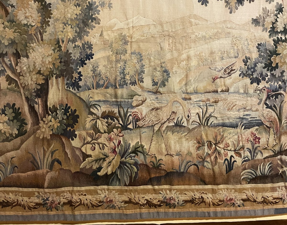 19th Century Aubusson Verdure Tapestry-photo-3