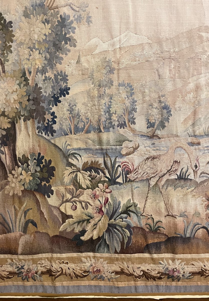 19th Century Aubusson Verdure Tapestry-photo-4