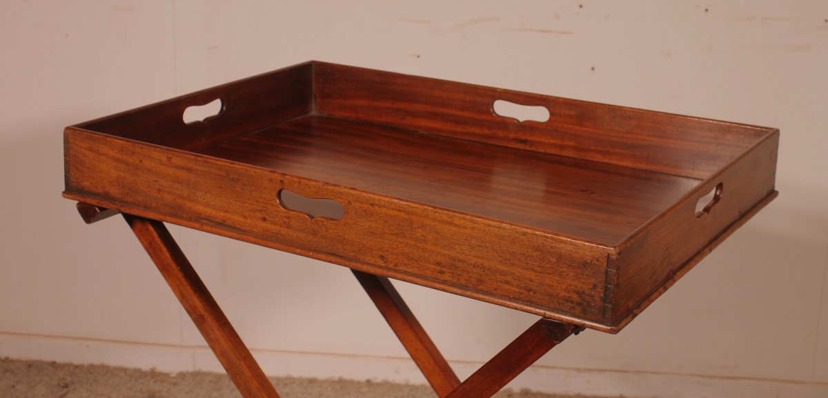 Servante Dit Butler Tray en acajou circa 1800-photo-2