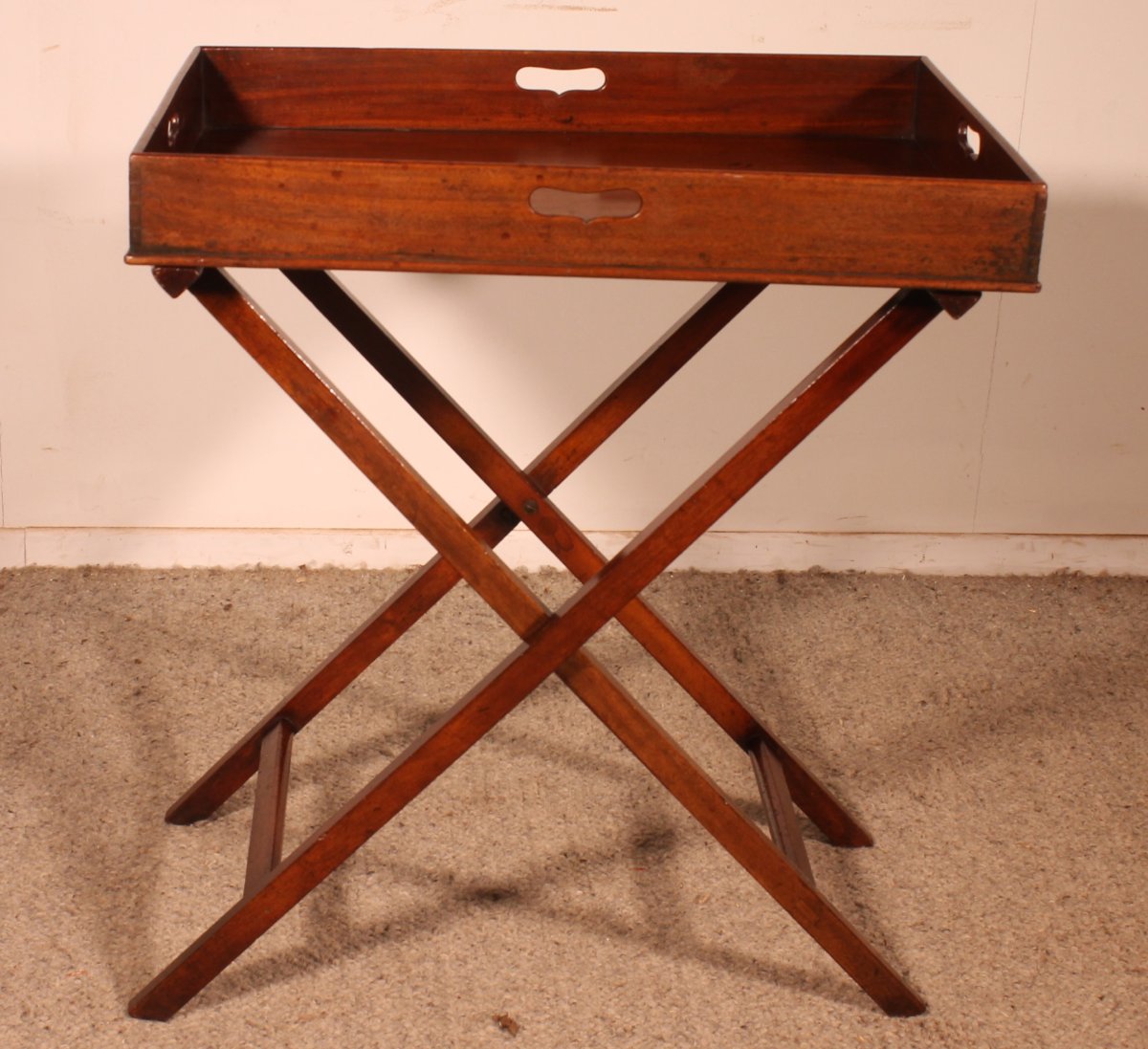 Servante Dit Butler Tray en acajou circa 1800-photo-3