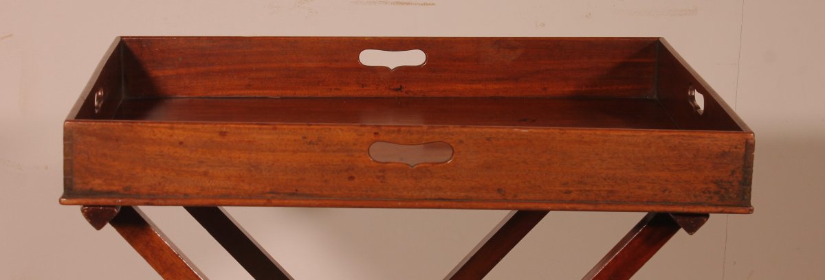 Servante Dit Butler Tray en acajou circa 1800-photo-4