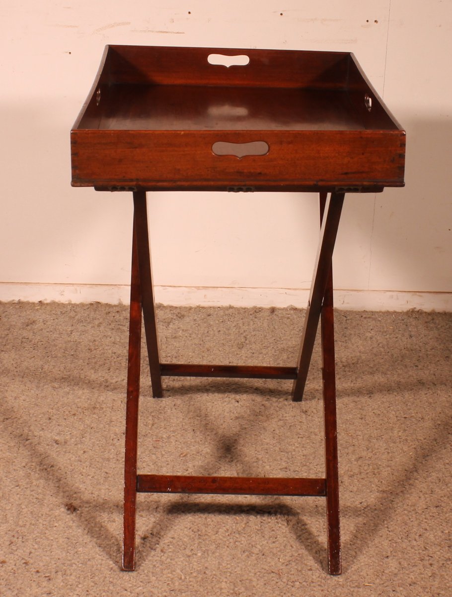 Servante Dit Butler Tray en acajou circa 1800-photo-2