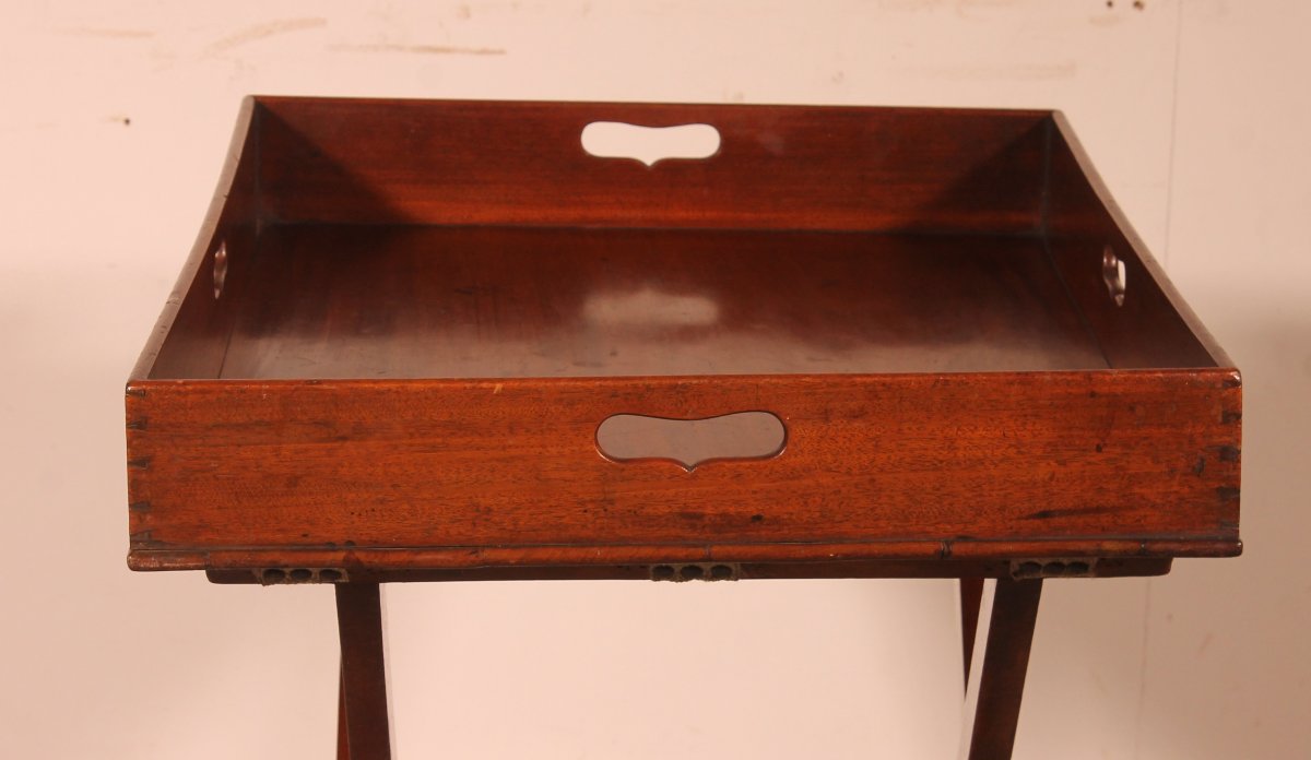 Servante Dit Butler Tray en acajou circa 1800-photo-3