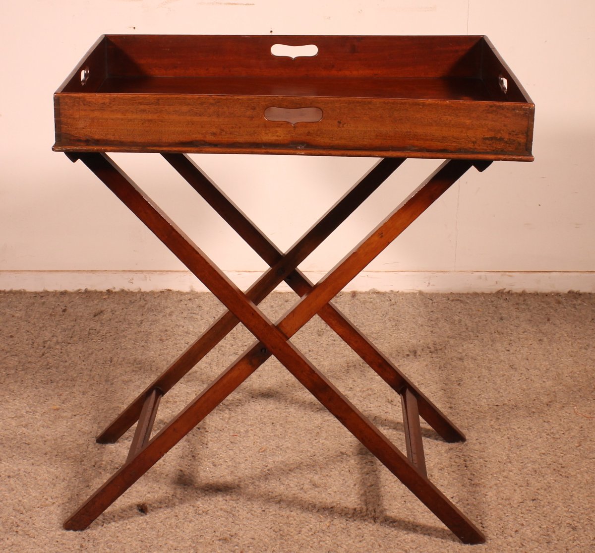 Servante Dit Butler Tray en acajou circa 1800-photo-5