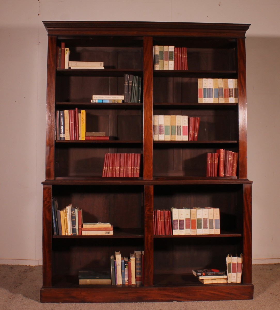 Large Open Bookcase In Mahogany - 18th Century Georgian Period