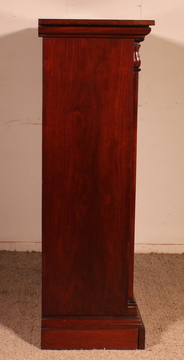 Open Bookcase In Mahogany William IV Circa 1830-england With Secret Drawer-photo-4