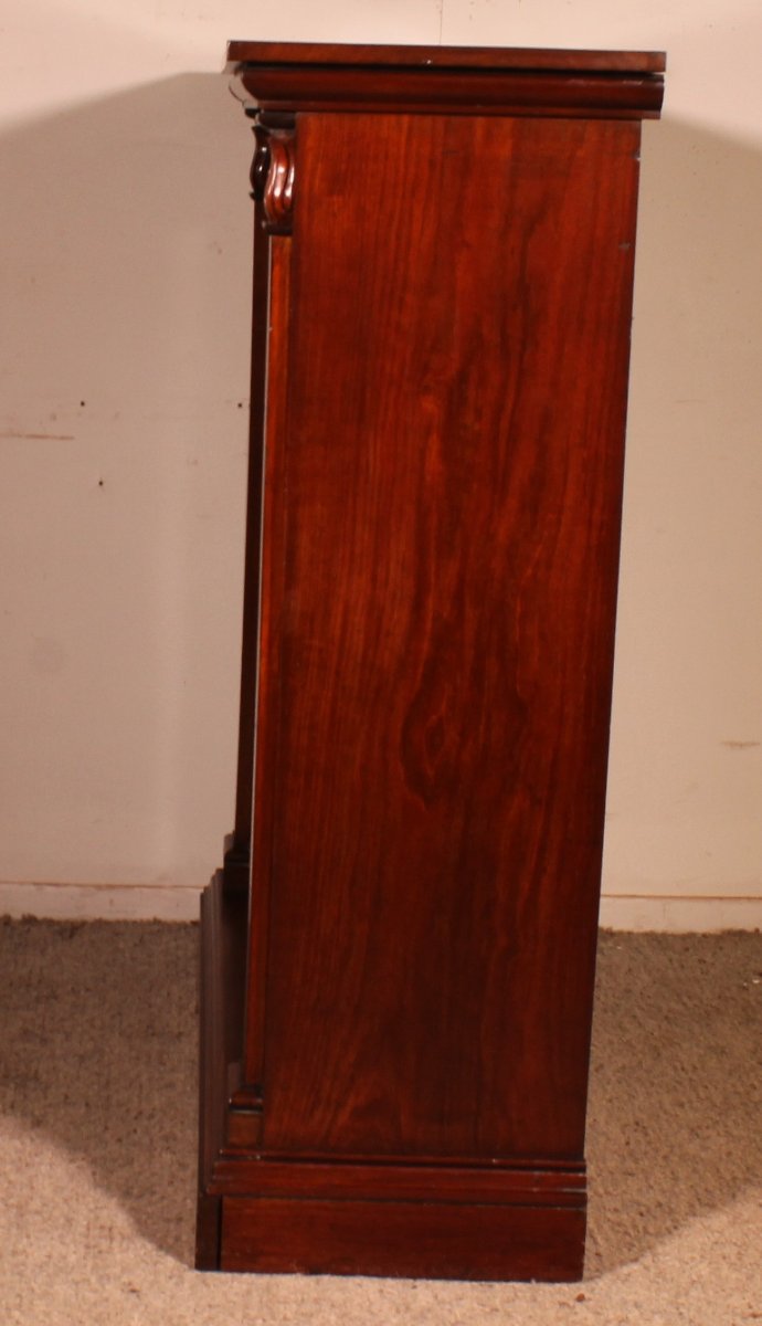 Open Bookcase In Mahogany William IV Circa 1830-england With Secret Drawer-photo-6