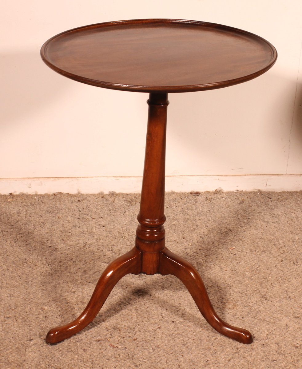 Small Tripod Table Called Tea Table In Mahogany -18° Century-photo-2