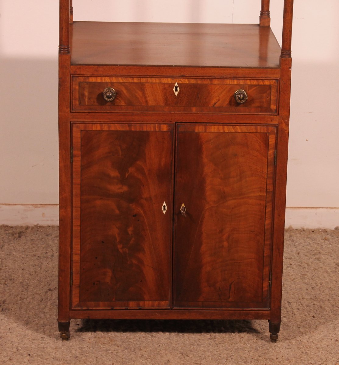 Whatnot Shelf In Mahogany Circa 1800 George III Period-photo-2