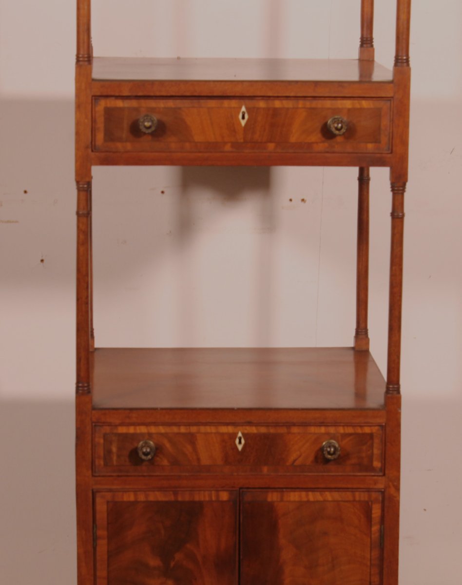 Whatnot Shelf In Mahogany Circa 1800 George III Period-photo-3