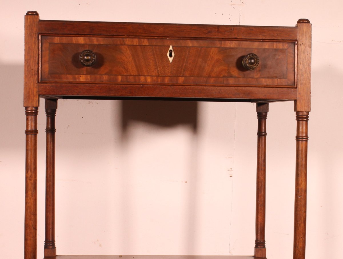 Whatnot Shelf In Mahogany Circa 1800 George III Period-photo-4