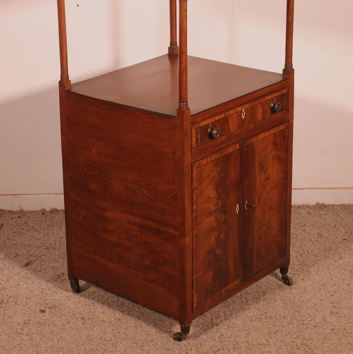 Whatnot Shelf In Mahogany Circa 1800 George III Period-photo-3