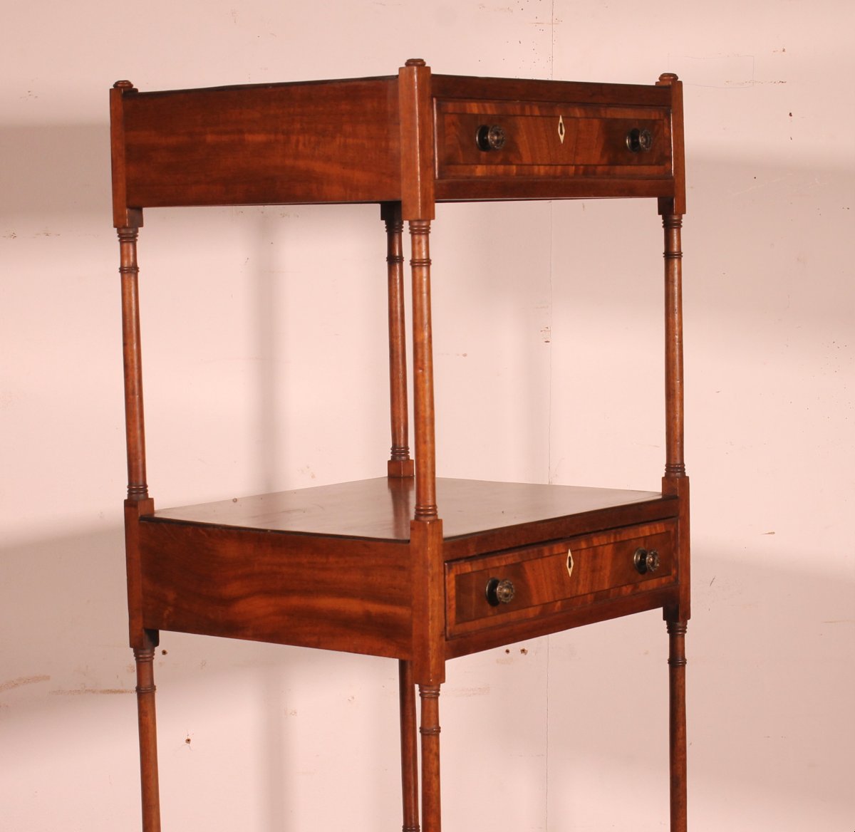 Whatnot Shelf In Mahogany Circa 1800 George III Period-photo-4