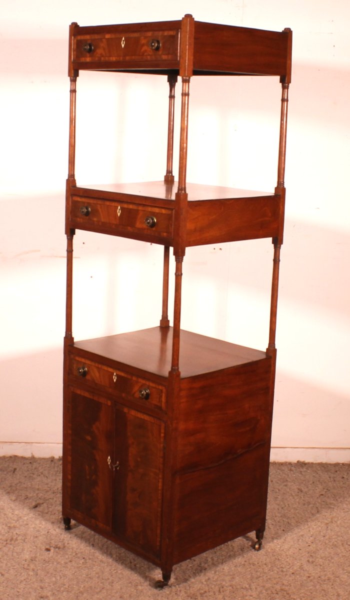 Whatnot Shelf In Mahogany Circa 1800 George III Period-photo-8