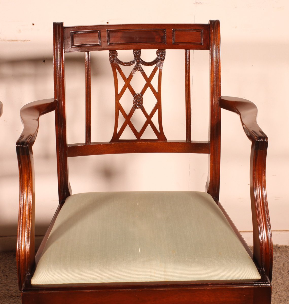 paire de fauteuils en acajou de style hepplewhite-photo-3