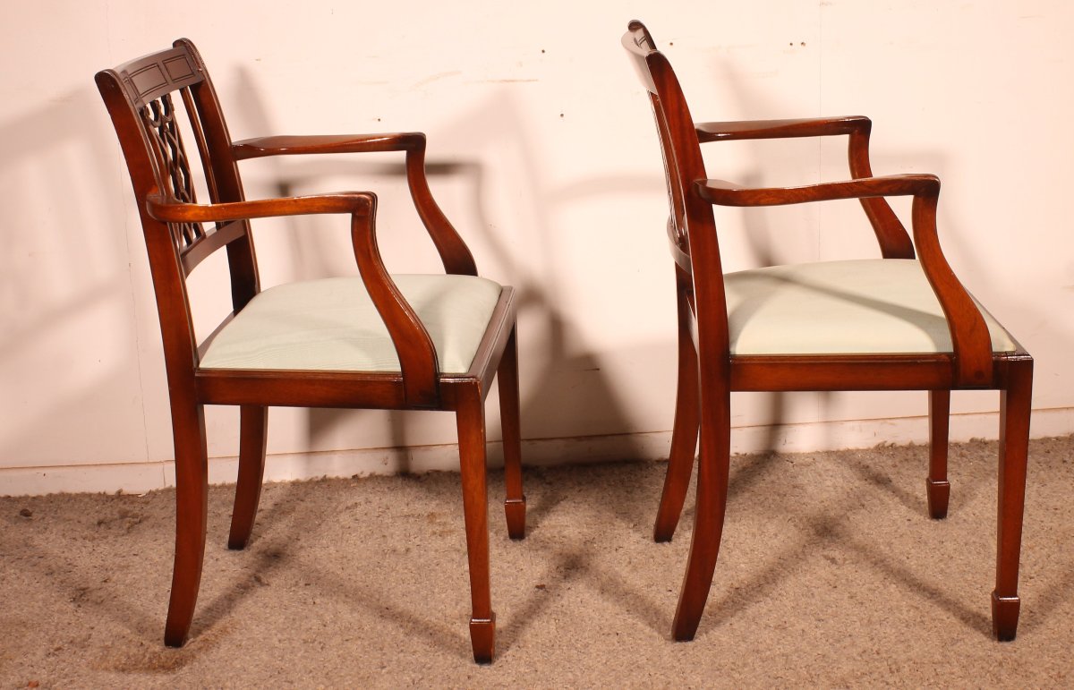 paire de fauteuils en acajou de style hepplewhite-photo-1