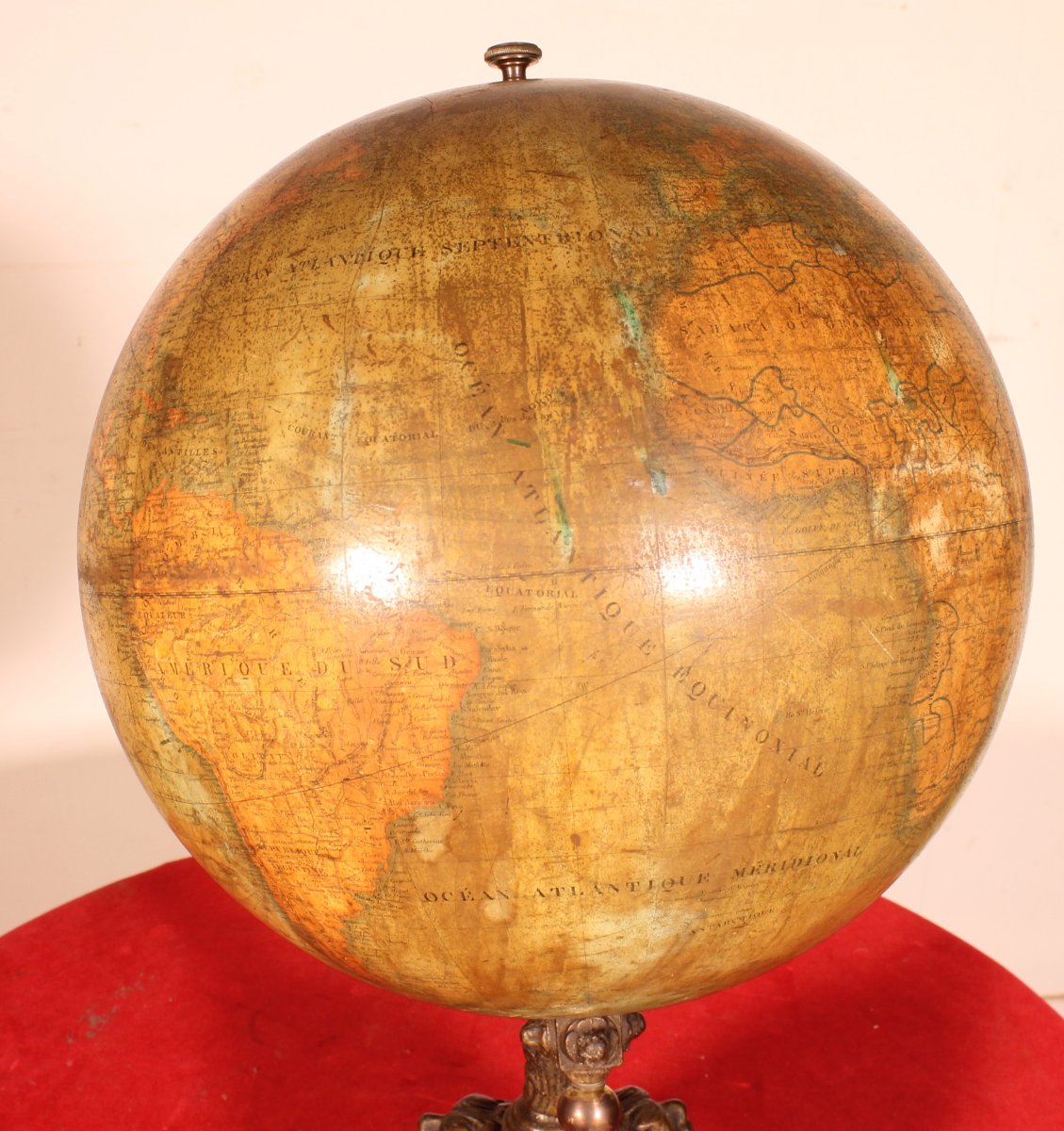 Globe terreste par Lebègue - 19° siècle-photo-4