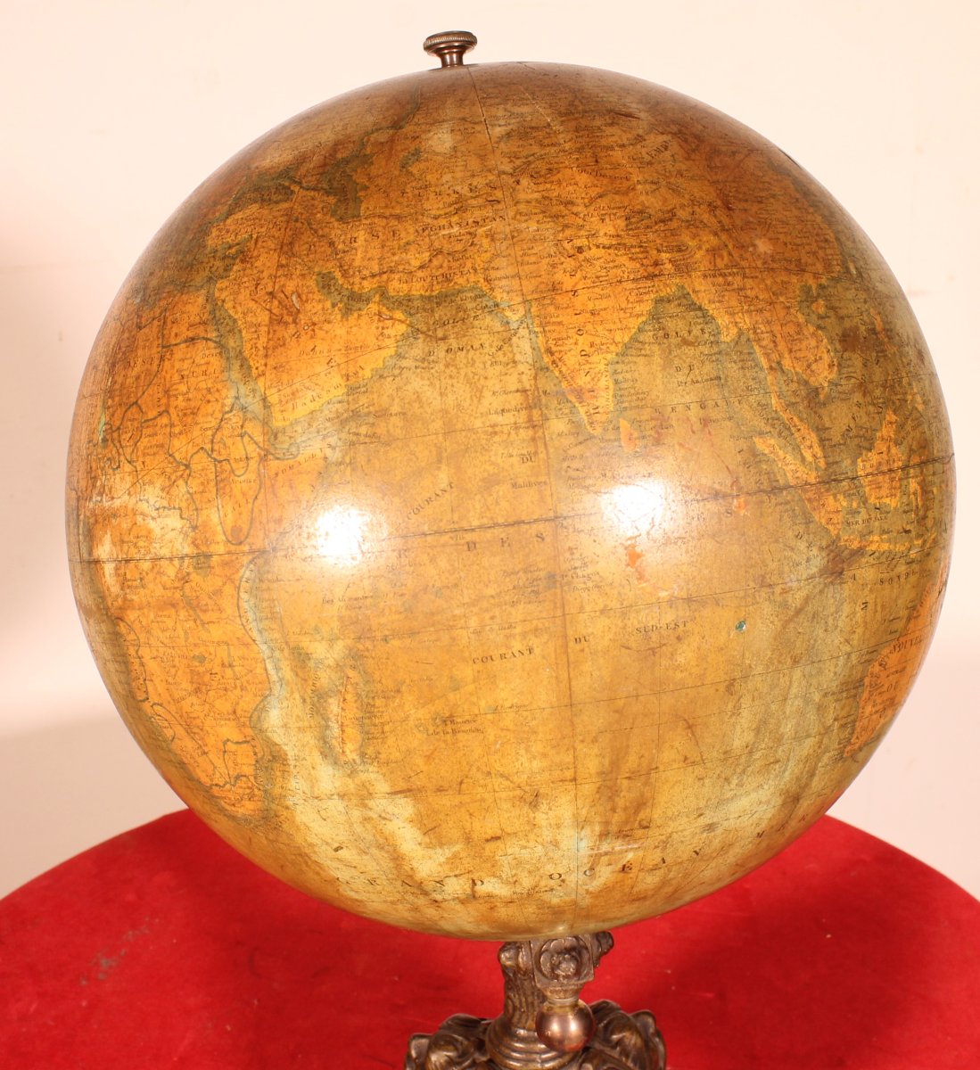 Globe terreste par Lebègue - 19° siècle-photo-5