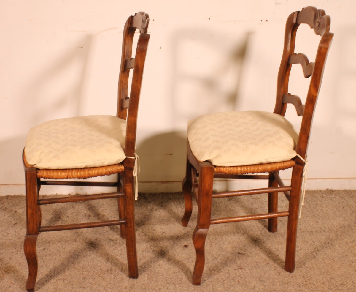 2 Oak Chairs Circa 1900-photo-3