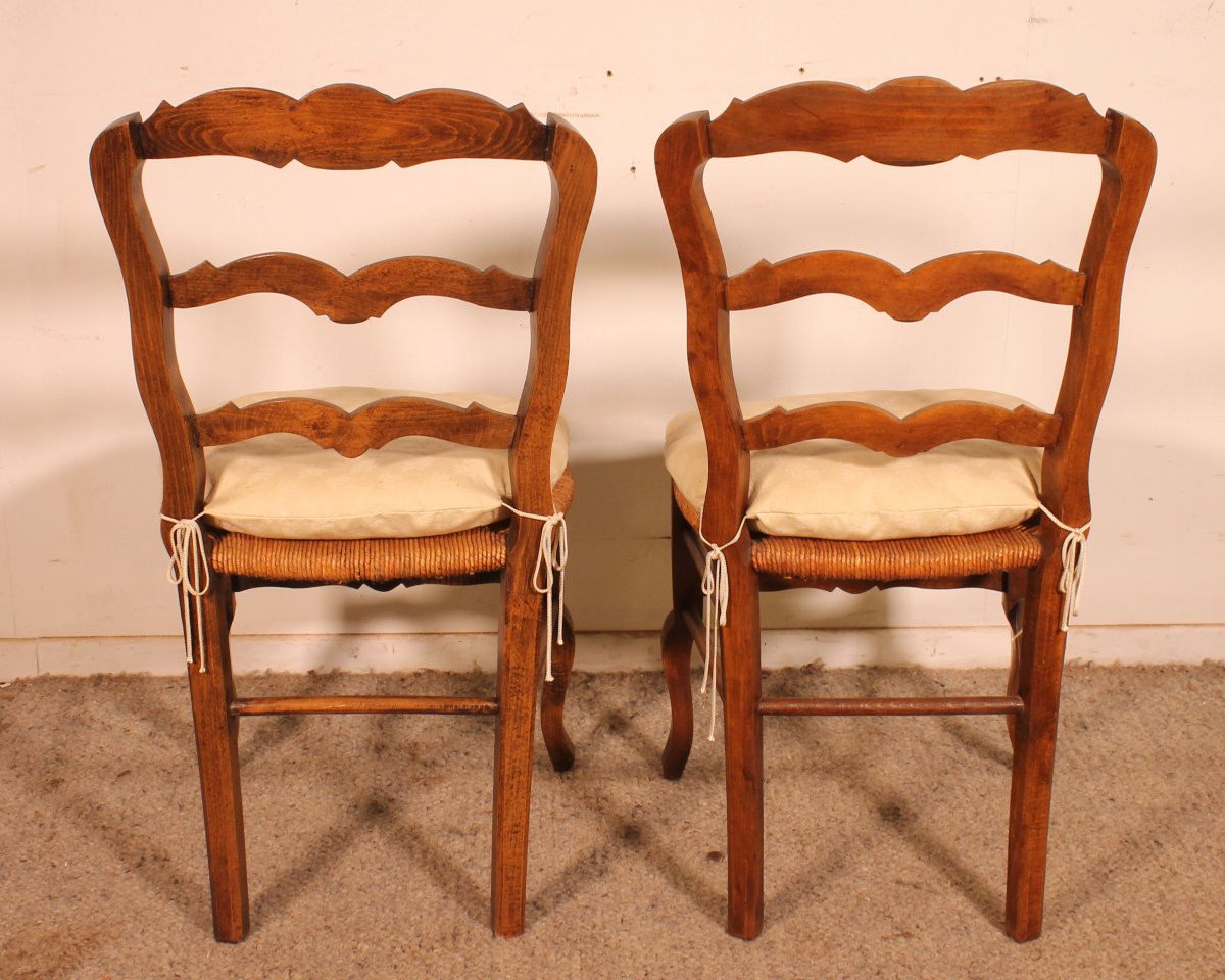 2 Oak Chairs Circa 1900-photo-4