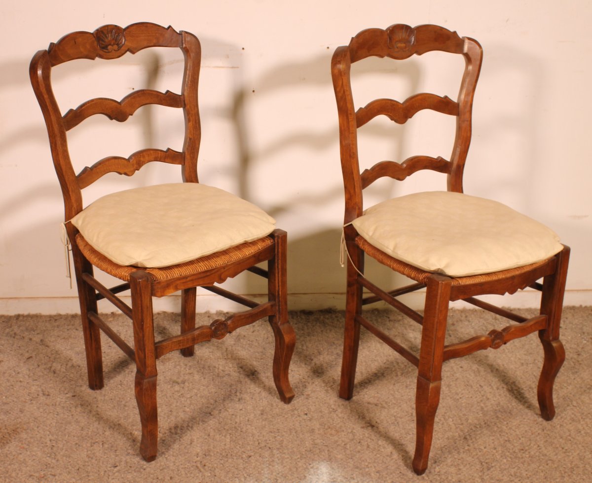 2 Oak Chairs Circa 1900-photo-2